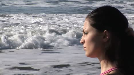 beautiful woman at the beach