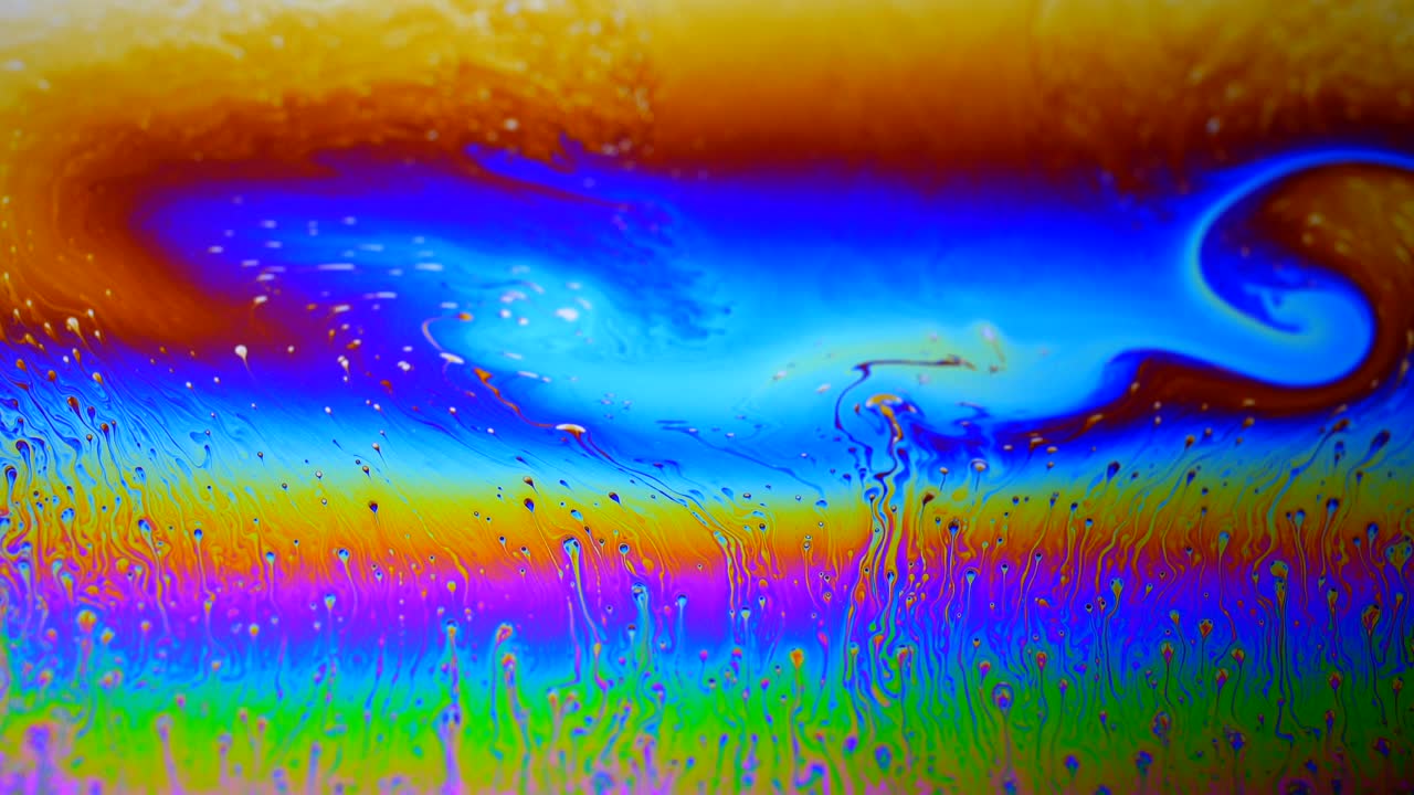 colores en movimiento, efecto líquido, burbujas de jabón