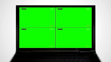 pantalla de monitoreo de portátil de la seguridad de cctv