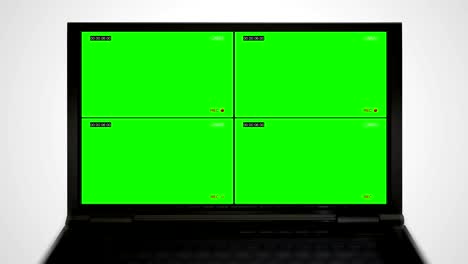 laptop monitor display of cctv security