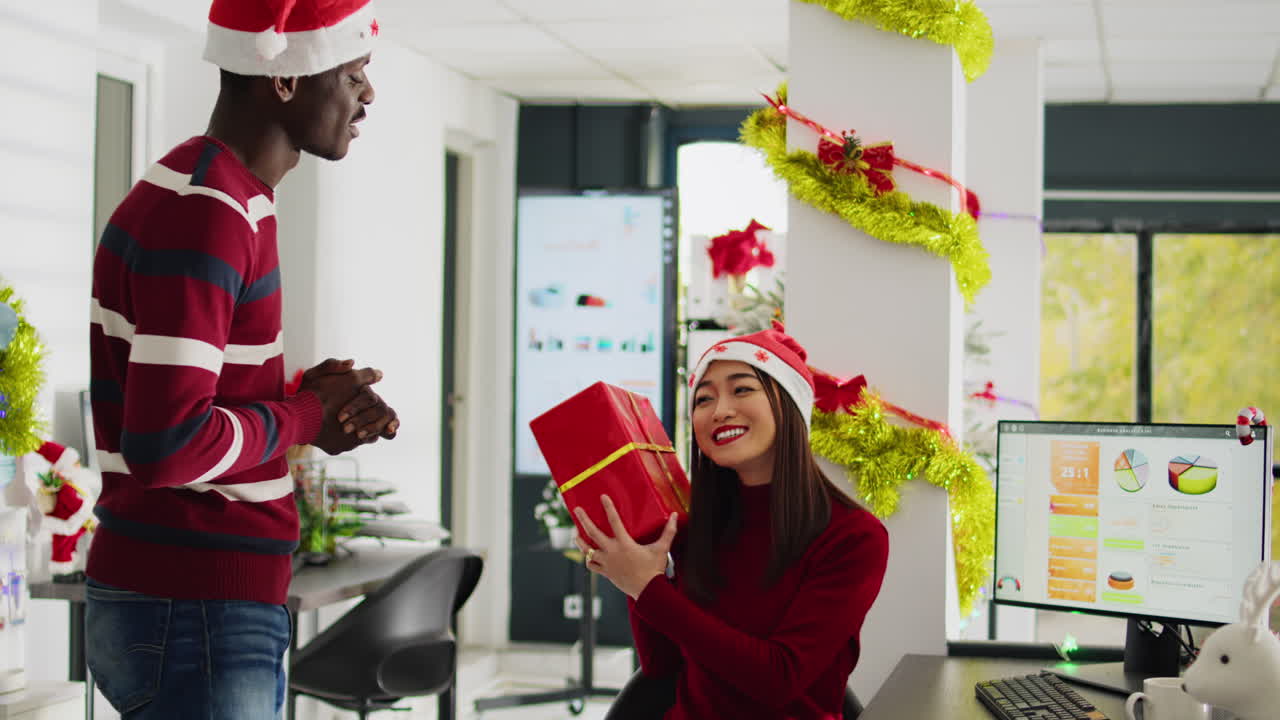Christmas celebration in the office