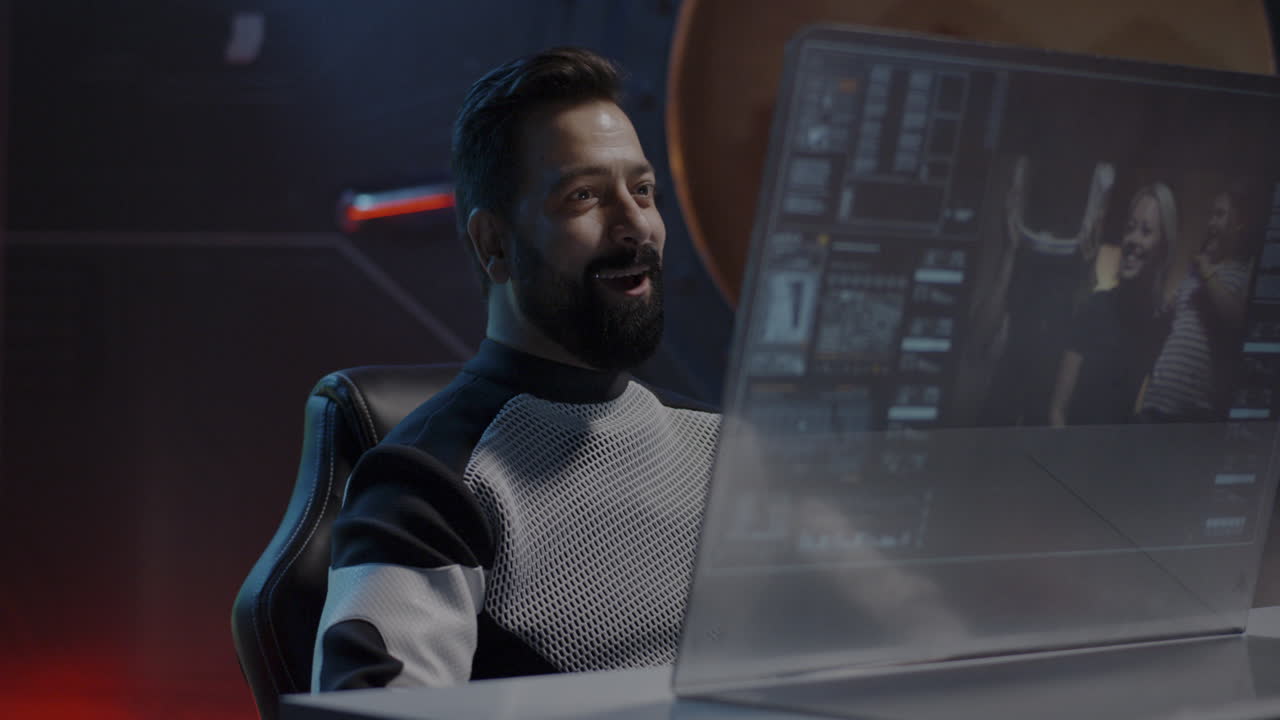 Astronaut in space communication