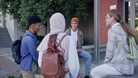 group of students on university campus