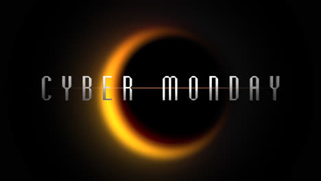 Cyber-Monday-Con-Luz-Amarilla-De-La-Luna-En-La-Galaxia.