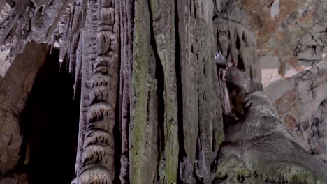 huge flowstone columns and stalactites, st