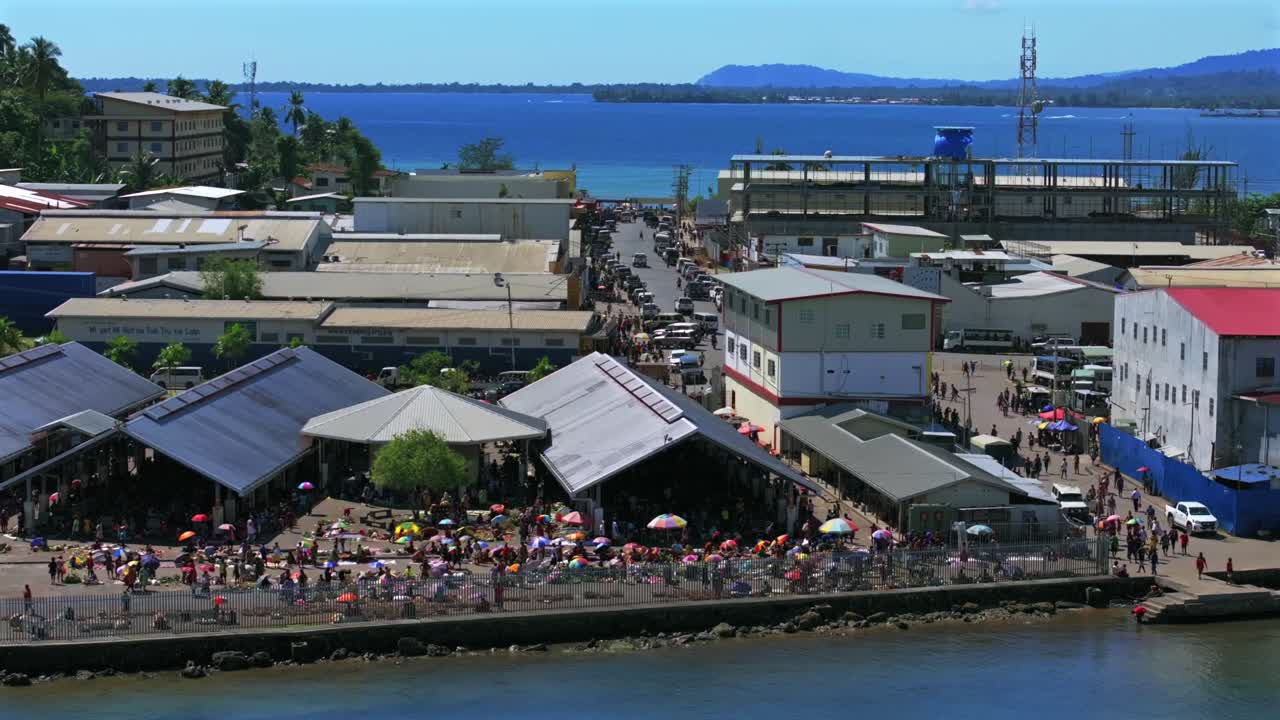 Aerial View of Kolonia, Pohnpei, Micronesia