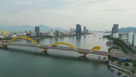 flycam dragon bridge | danang city - vietnam