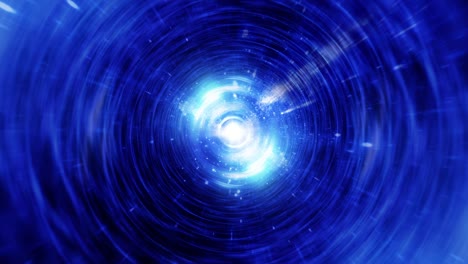 abstract interstellar flight, time travel jump in blurred blue star hyper space tunnel. 4k 3d seamless loop hyper tunnel or wormhole science digital background. singularity, gravitational waves and space