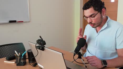 startup founder hosting business podcast