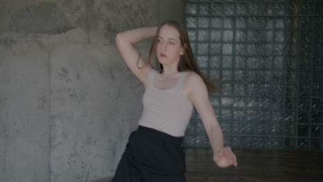 modern dance performance in a studio