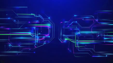abstract digital circuit board data flow