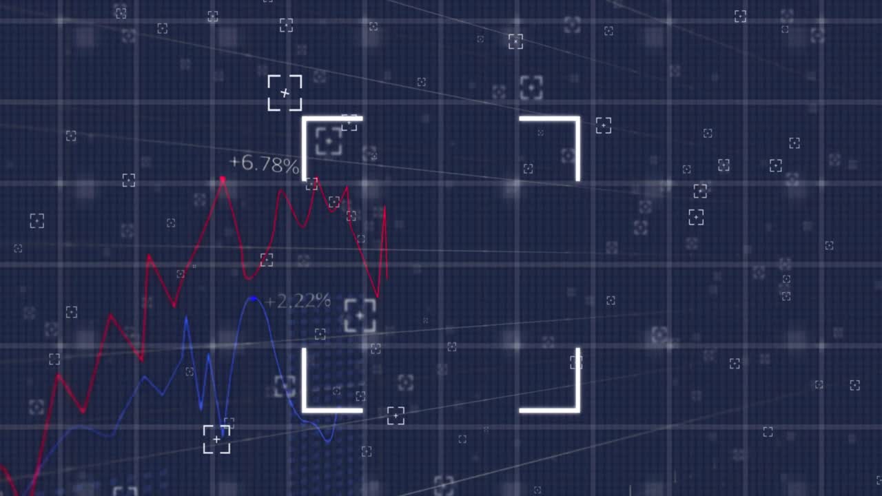 백색 프레임에서 데이터 처리의 애니메이션