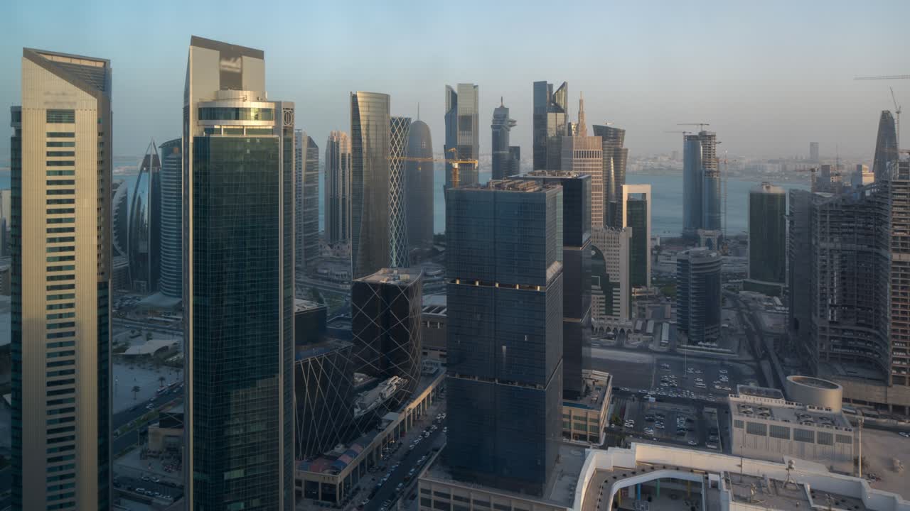 doha, qatar - lapso de tiempo de día a noche