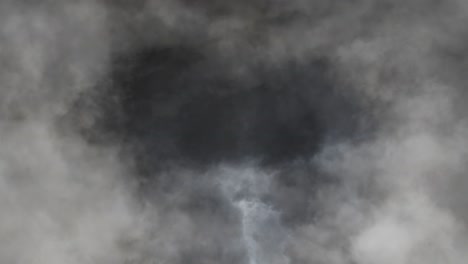 clouds form tunnels with thunderstorms inside