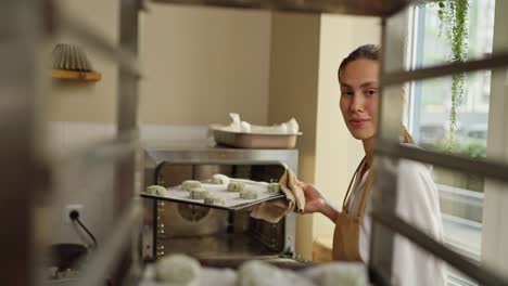 woman baking in a kitchen