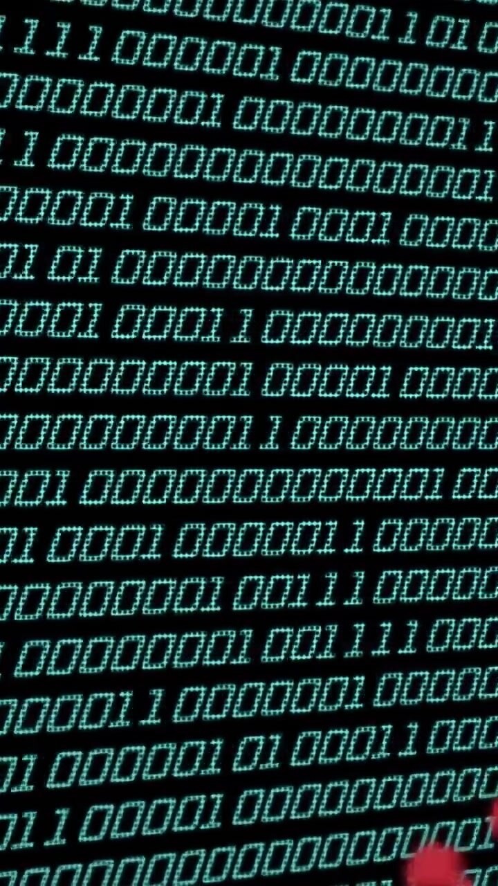 Binary code with DNA strand animation