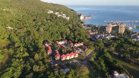 aerial view of ocho rios harbor from the mountains
