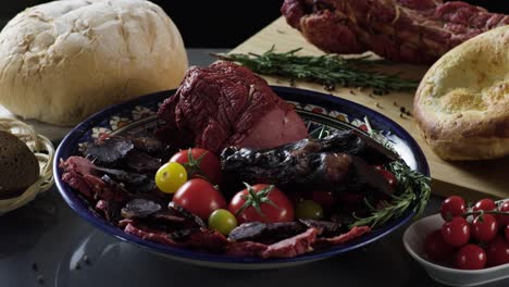 traditional caucasian/central asian food platter