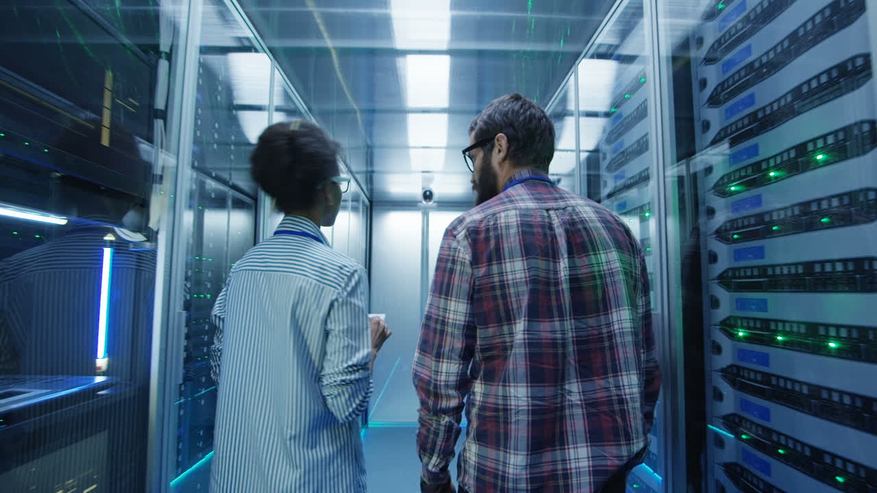 IT Professionals Working in a Data Center