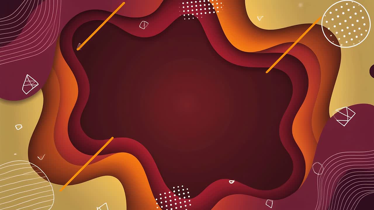 Abstract Wavy Layered Background with Animated Geometric Shapes