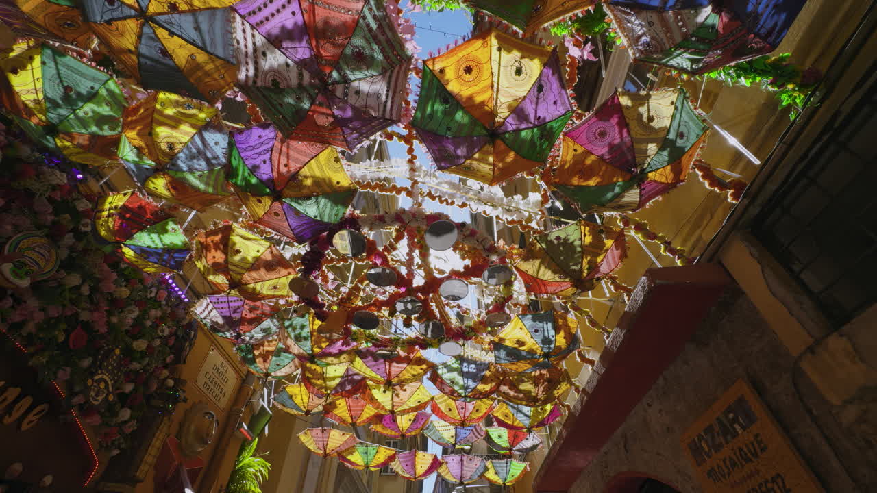 Colorful Decorated Alleyway