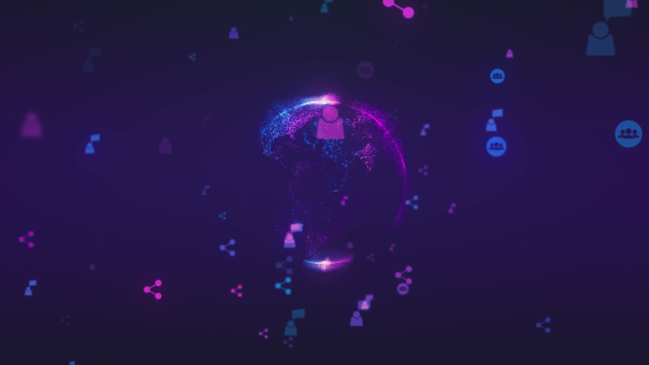 Social network and Media Fly trough Loop 4K stock video