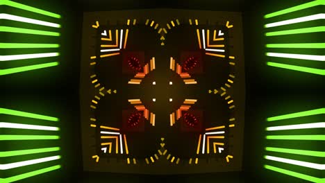 abstract neon geometric light show