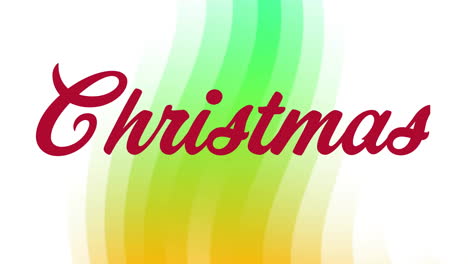 animation of christmas text over vibrant background