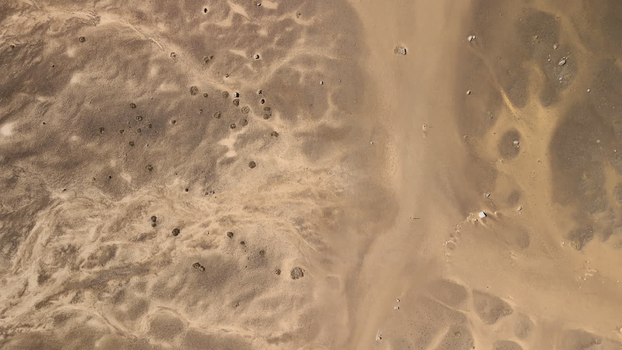 Aerial View of Dry, Sandy Terrain