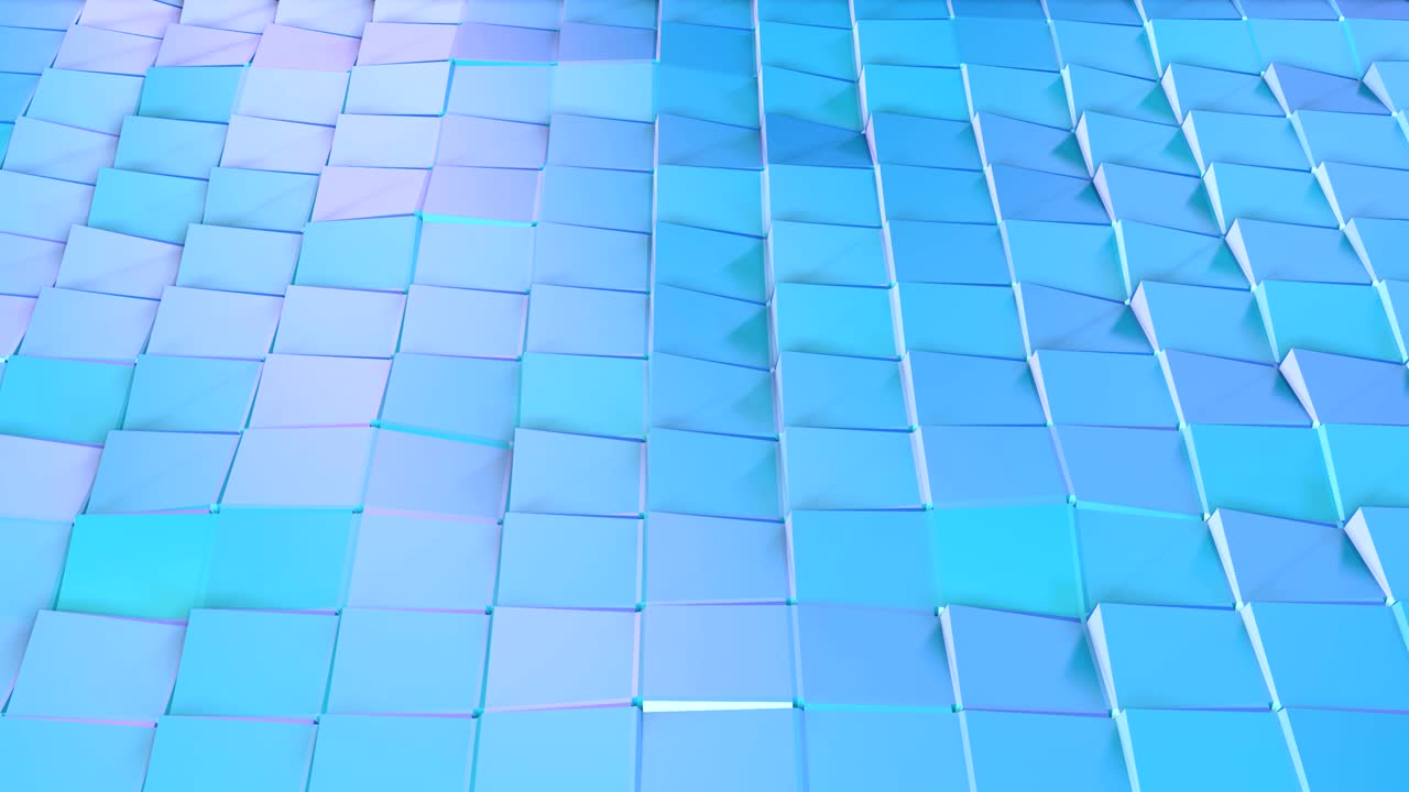 abstracto simple azul violeta baja poli superficie 3d como paisaje. fondo de movimiento de baja poli geométrica suave de desplazamiento de polígonos violeta azul puro. fondo de bucle sin costuras 4k fullhd.