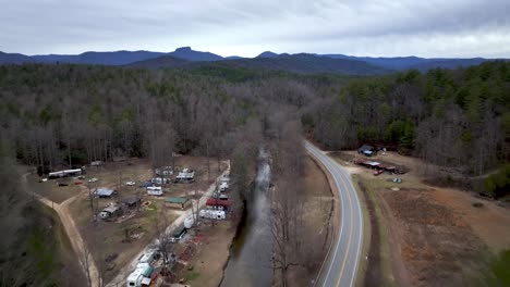 appalachia rv park campground aerial in the appalachian mountains near table rock nc