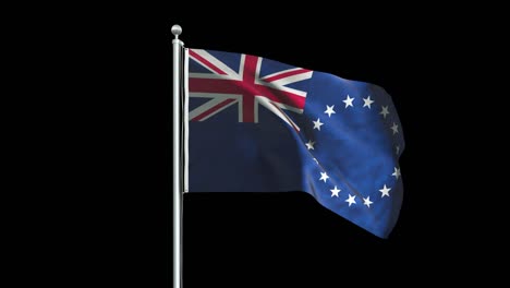 bandera de las islas cook fondo de animación 4k