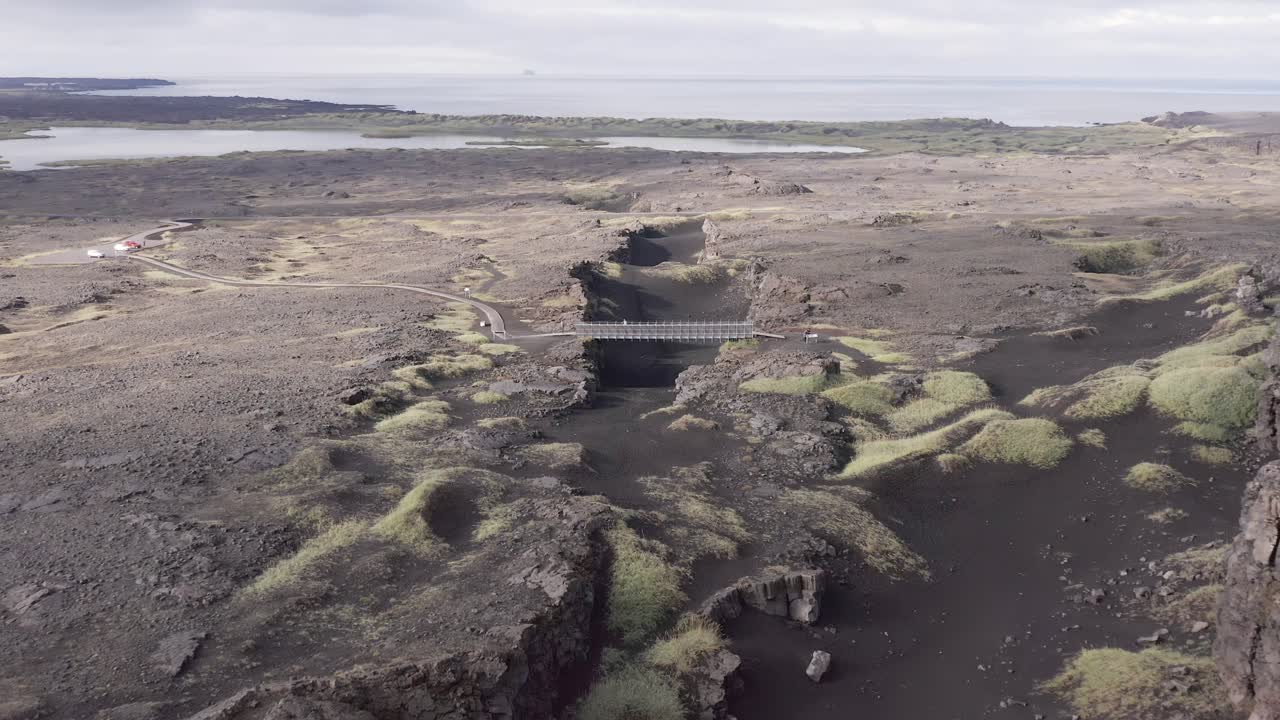 antena del puente entre los continentes europa y américa del norte sobre placas tectónicas