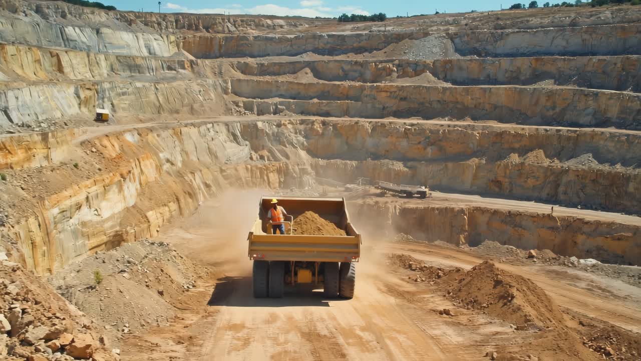 Mining Quarry with Dump Truck