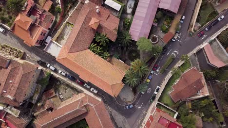 aerial-top-down-of-old-characteristic-ancient-medieval-village-in-spain-Puerto-de-la-cruz-tenerife-island