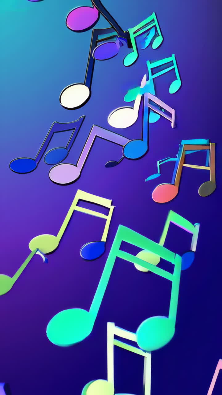 Colorful Musical Notes Background
