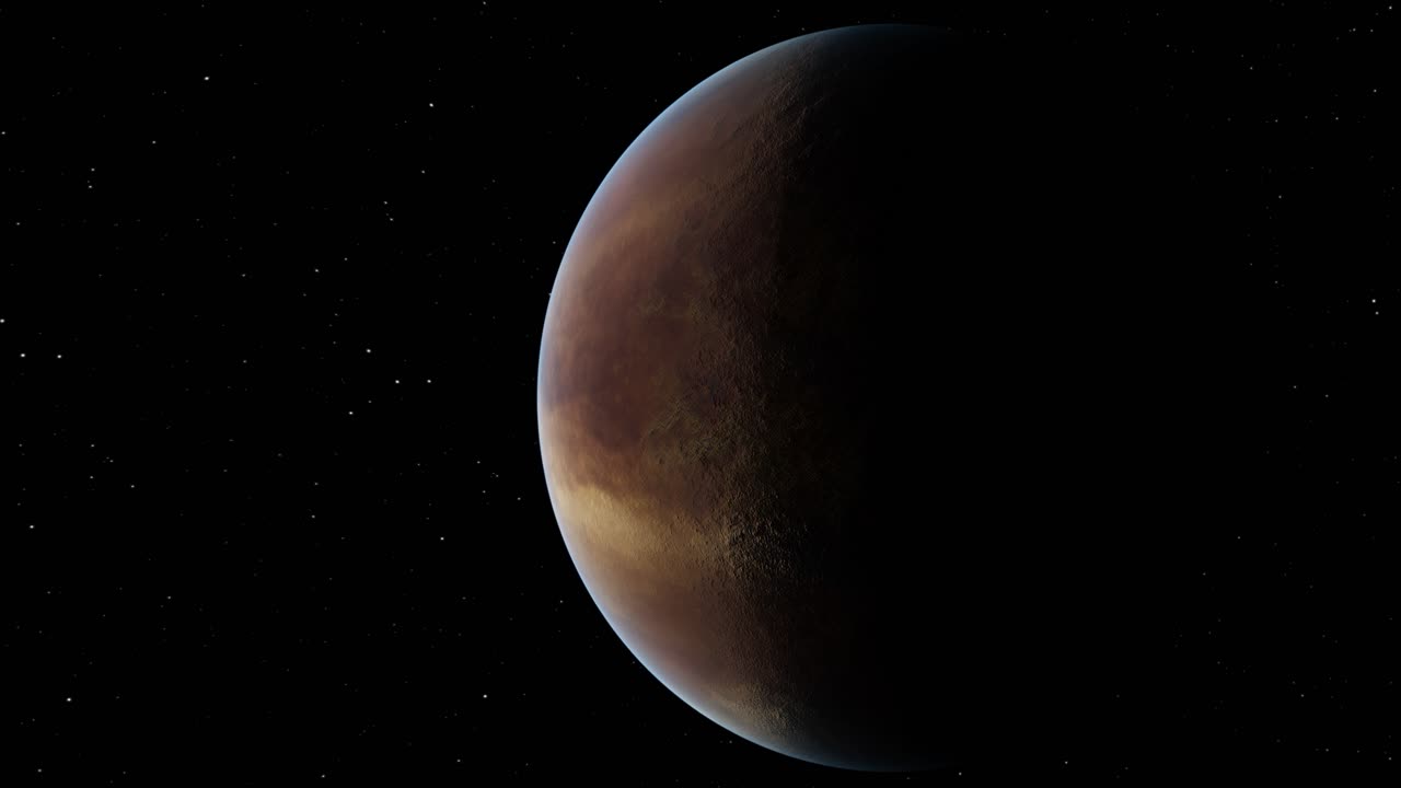 An exoplanet in outer space