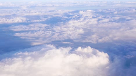 bright and beautiful blue sky landscape background, higher fluffy movement clouds layer by layer, amazing colorful paradise