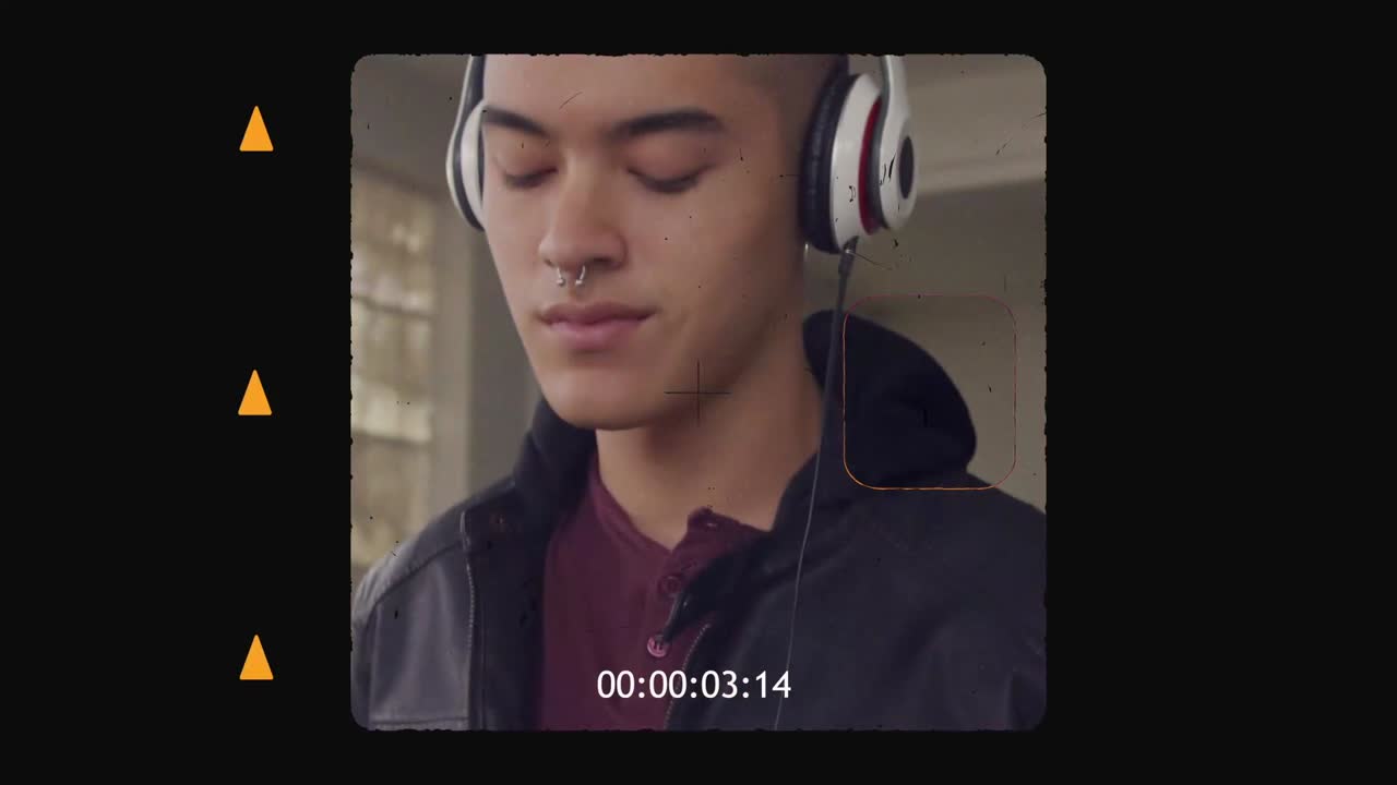 People with headphones in urban settings