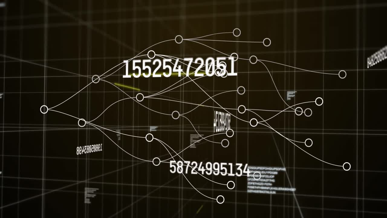 Animation of data processing over network of connections