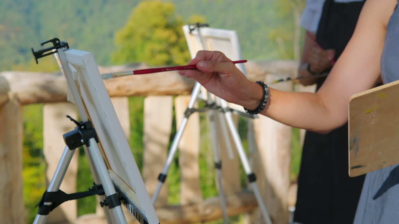 야외 페인팅 세션