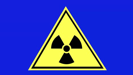 loop animation of the radioactive risk symbol