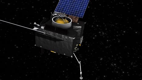 Hochwertiges-Und-Sehr-Detailliertes-CGI-Rendering-Einer-Sanften-Vorbeiflugaufnahme-Der-Raumsonde-Osiris-Rex-Im-Weltraum-Auf-Ihrer-Mission-Zur-Erforschung-Des-Erdnahen-Asteroiden-101955-Bennu