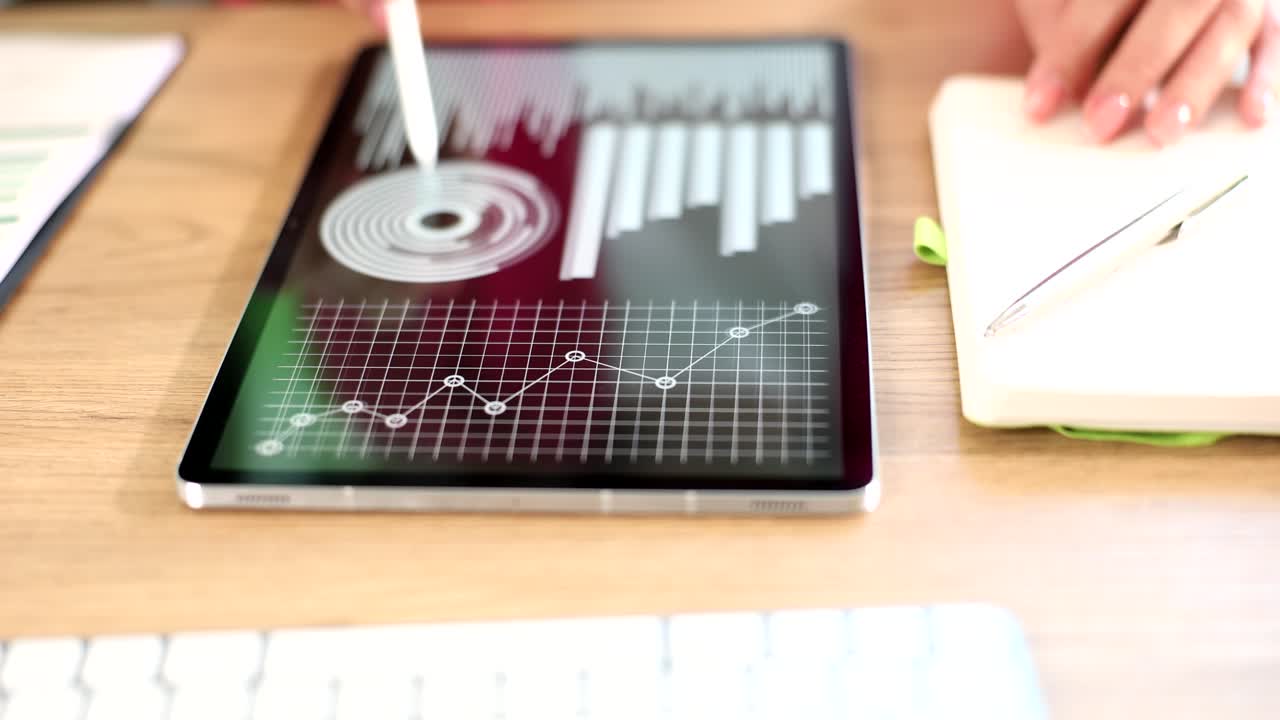 análisis de datos empresariales en tableta