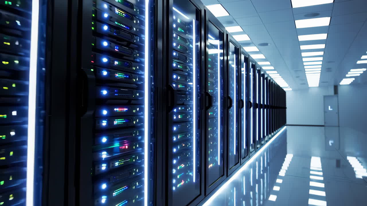 Modern Data Center Interior