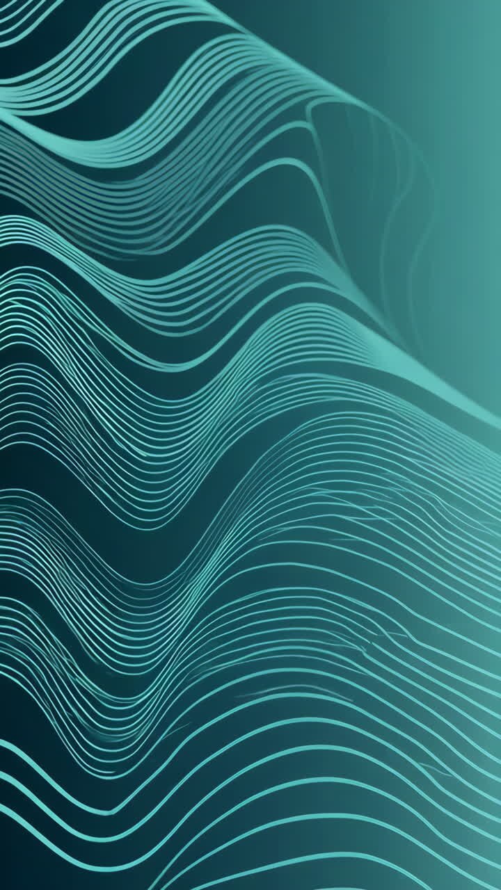 Abstract Teal Wave Pattern (Patrão de Ondas de Teal Abstrato)
