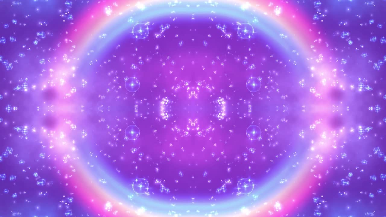 un bellissimo arcobaleno lucido sullo sfondo viola brillante