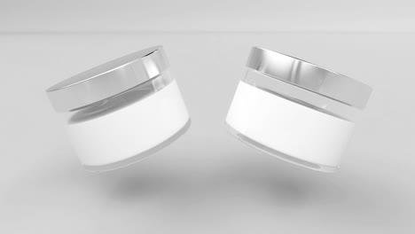 plata transparente recipiente de frasco de cosméticos plantilla cuidado de la piel capaz de bucle sin costuras 4k