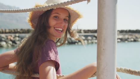 Side-view-of-a-teenage-Caucasian-girl-harbor-side