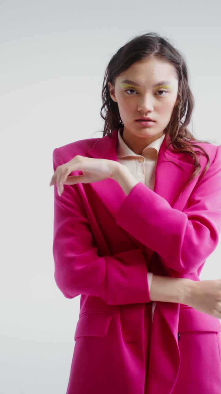 Woman in Pink Blazer